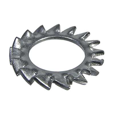 Serrated lock washers type A, external serrations (DIN 6798 A), stainless steel A4