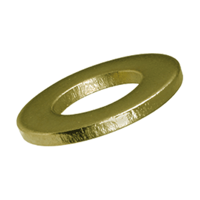 Flat washers without chamfer (DIN 125 A; ISO 7089; VSM 13904), brass, plain