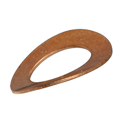 Curved spring washers (DIN 137 A), spring bronze, plain