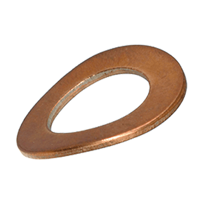 Waved spring washers (DIN 137 B), spring bronze, plain
