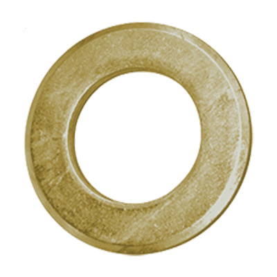 Flat washers with chamfer (DIN 125-1 B; ~ISO 7090), steel, zinc plated yellow