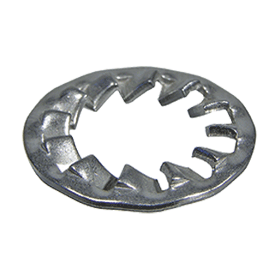 Serrated lock washers type J, internal serrations (DIN 6798 J), stainless steel A2