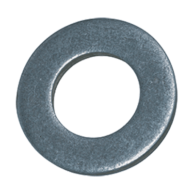 Flat washers without chamfer (DIN 125-1 A; ~ISO 7089), steel, zinc plated blue