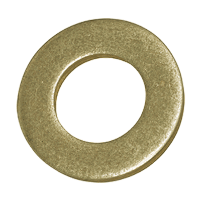 Flat washers without chamfer (DIN 125-1 A; ~ISO 7089), steel, zinc plated yellow