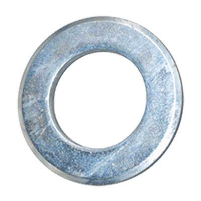 Flat washers with chamfer (DIN 125-1 B; ~ISO 7090), steel, zinc plated blue