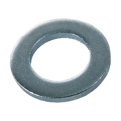 Flat washers without chamfer (DIN 126; ~ISO 7091), steel, zinc plated blue