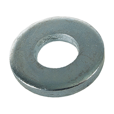 Flat washers without chamfer, for bolts with heavy duty type spring pins (DIN 7349), steel, zinc plated blue