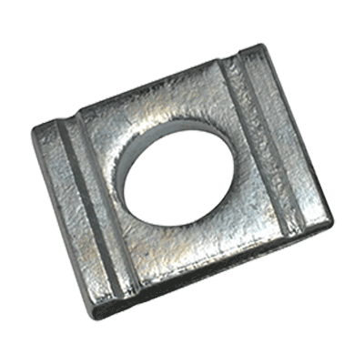 Square taper washers for U-sections (DIN 434), steel, zinc plated blue