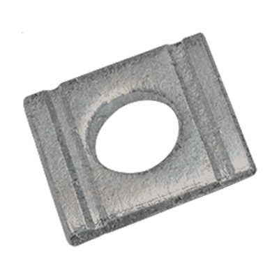 Square taper washers for U-sections (DIN 434), steel, hot dip galvanized