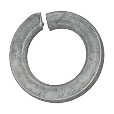 Split spring lock washers with flat end (DIN 127 B), spring steel, hot dip galvanized
