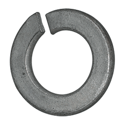 Split spring lock washers with flat end for screws UNC / UNF / Ww; (~DIN 127 B), spring steel, mechanical zinc plated blue