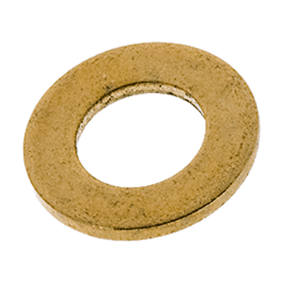 Flat washers without chamfer, series Z (small) (NFE 25-513 Z), brass, plain