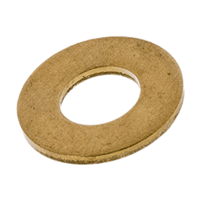 Flat washers without chamfer, series M (medium) (NFE 25-513 M), brass, plain
