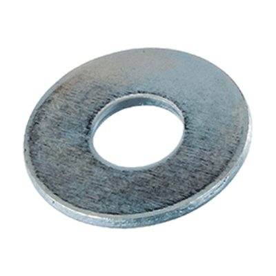 Flat washers without chamfer, series L (large) (~NFE 25-514 L), steel, zinc plated blue