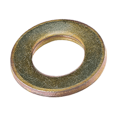 Flat washers without chamfer, series Z (small) (~NFE 25-513 Z), steel, zinc plated yellow