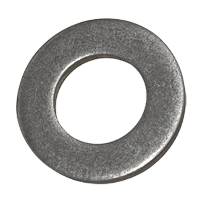 Flat washers without chamfer, series M (medium) (~NFE 25-514 M), steel, plain