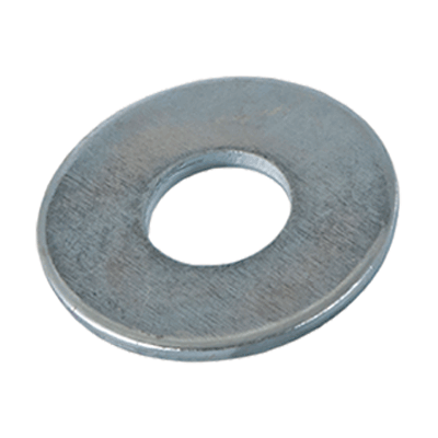 Flat washers without chamfer, series L (large) (~NFE 25-513 L), steel, zinc plated blue