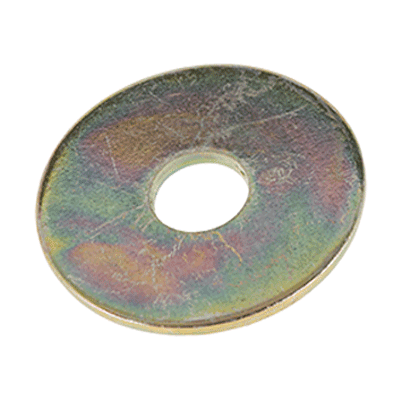 Flat washers without chamfer, series LL (very large) (~NFE 25-513 LL), steel, zinc plated yellow