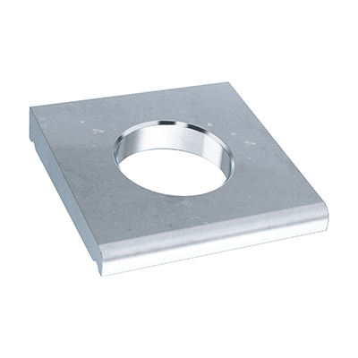 Square taper washers for U-sections