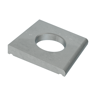 Square taper washers for U-sections