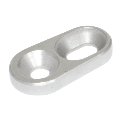 Rondelle trou fraisé avec trou oblong, inox