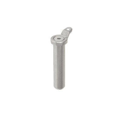 Axe avec rondelle avec oeillet pour anneau, inox - Sans trou