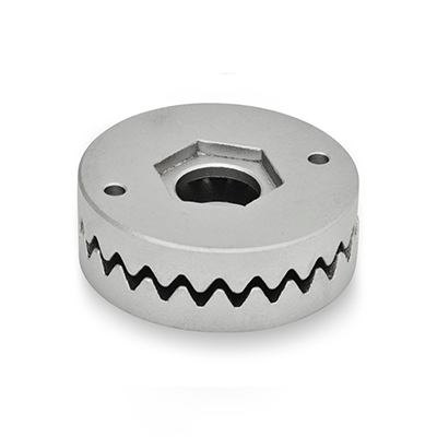 Stainless Steel-Serrated locking plates, Type A, with pass-through hole, without bushing