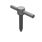 T-thrust screws with fixed or sliding T-bar, DIN 6304 or DIN 6306