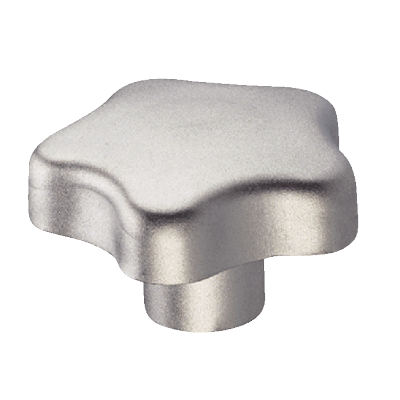 Bouton étoile en tôle inox 316 L - Alésé