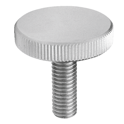 Vis moletée plate, acier zingué - DIN 653