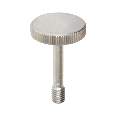 Vis moletée plate, à épaulement, inox