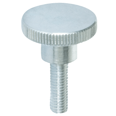 Vis moletée épaulée, acier zingué