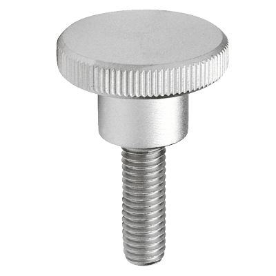 Vis moletée épaulée, inox