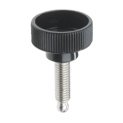 Vis moletée à tige filetée à bille - Sans patin