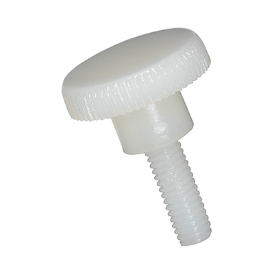 Knurled thumb screws high type (DIN 464), white