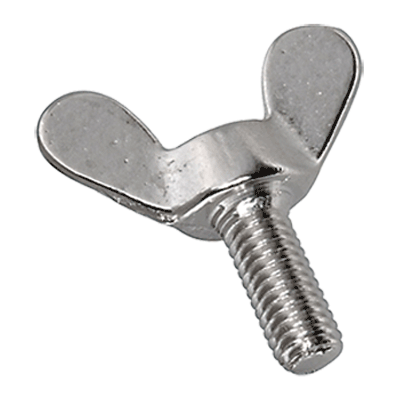 Wing screws (DIN 316), brass, nickel plated