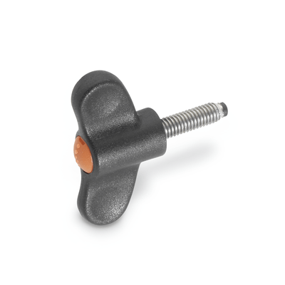Wing nuts, Stainless Steel-Threaded bolt with plastic pad