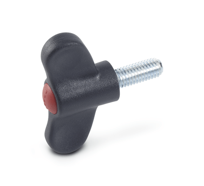 Ergostyle® Wing Screws, Technopolymer Plastic, with Steel Threaded Stud