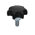 Star Knob Screws TE Similar to DIN 6336, Thermoplast