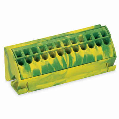 GROUND (EARTH) BUSBAR TERMINAL BLOCK 4 MM²/AWG 12 FRONT-ENTRY CAGE CLAMP®S CONNECTION