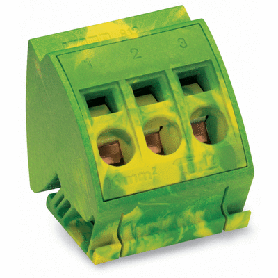 GROUND (EARTH) BUSBAR TERMINAL BLOCK 16 MM²/AWG 6 FRONT-ENTRY CAGE CLAMP®CONNECTION