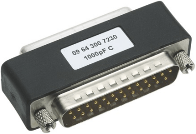 M/F DSUB FILTER ADAPTER 9PIN 3900PF