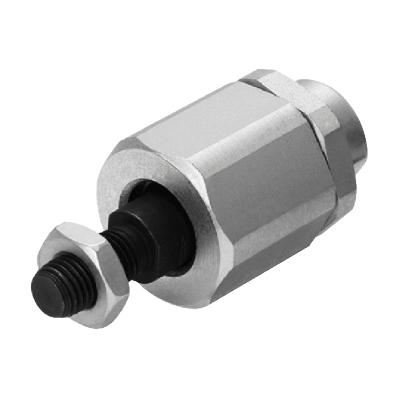 Accouplement de tige articule pour vérins cylindriques, compacts et profilés
