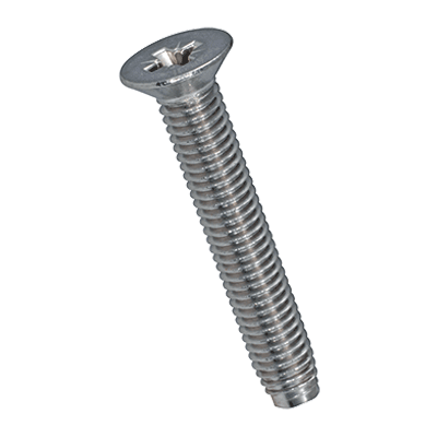 Pozi flat countersunk head thread forming screws type M, form Z, metric thread (DIN 7500 M), A2, added lubricant