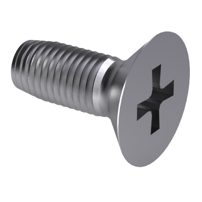 Thread cutting screws recessed head, form DE