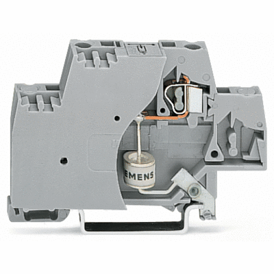 Component terminal block, double-deck, with end plate, with gas-filled surge arrester, for DIN-rail 35 x 15 and 35 x 7.5, 2.5 mm², CAGE CLAMP®