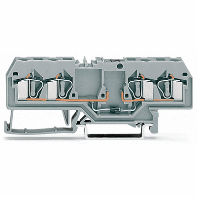 Component terminal block, 4-conductor, with diode 1N5408, anode, left side, for DIN-rail 35 x 15 and 35 x 7.5, 4 mm², CAGE CLAMP®