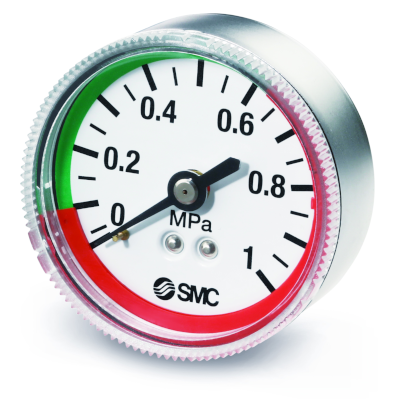 Pressure gauge with limit indicator/Colour zone type