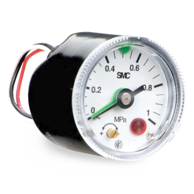Pressure gauge with switch