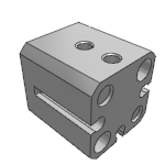 Compact Cylinder: Non-rotating Rod Type Double Acting, Single Rod